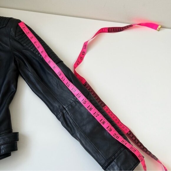 Danier Genuine Lamb Leather Biker Jacket Size XS - Picture 13 of 15